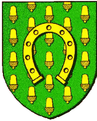 De sinople aux glands d'or, au fer à cheval brochant sur le tout